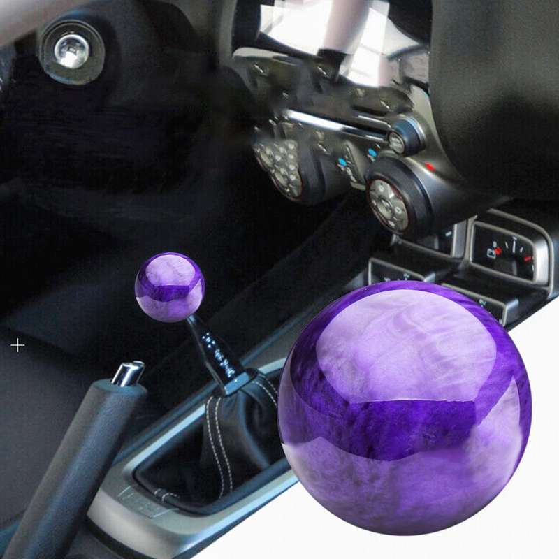 Car Modified Marble Star Gear Head Shifter Cover with Adapter (Pink)