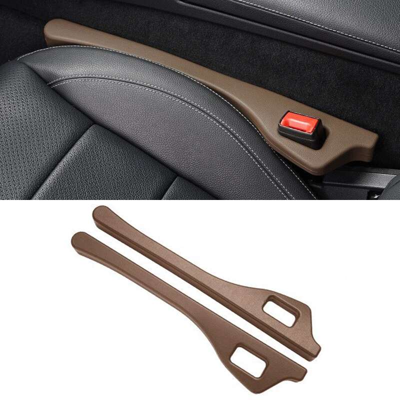 1 Pair Car Seat Gap Bar Car Interior Armrest Box Gap Leak-proof Filler (Black)