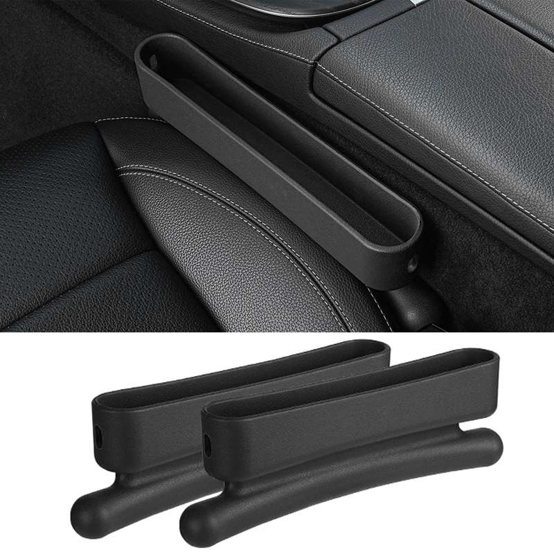 Car Gap Storage Box Multifunctional Car Seat Crevice Storage Box, Specification: 1 Pair (Brown)