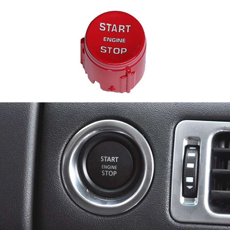 One-key Start Engine Stop Switch Button for Land Rover Range Rover / Discovery, Left Driving(Black)