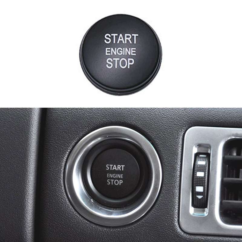 One-key Start Engine Stop Switch Button for Land Rover Range Rover Executive, Left Driving (Black)