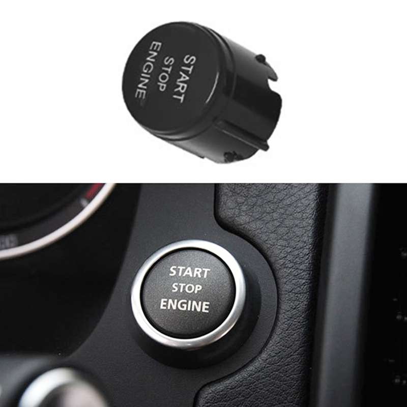 One-key Start Engine Stop Switch Button for Land Rover Freelander 2, Left Driving (Green)