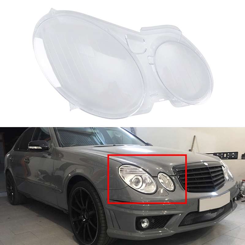 For Mercedes-Benz E-Class W211 2002-2008 Car Right Side Headlight Transparent Protective Cover 21182