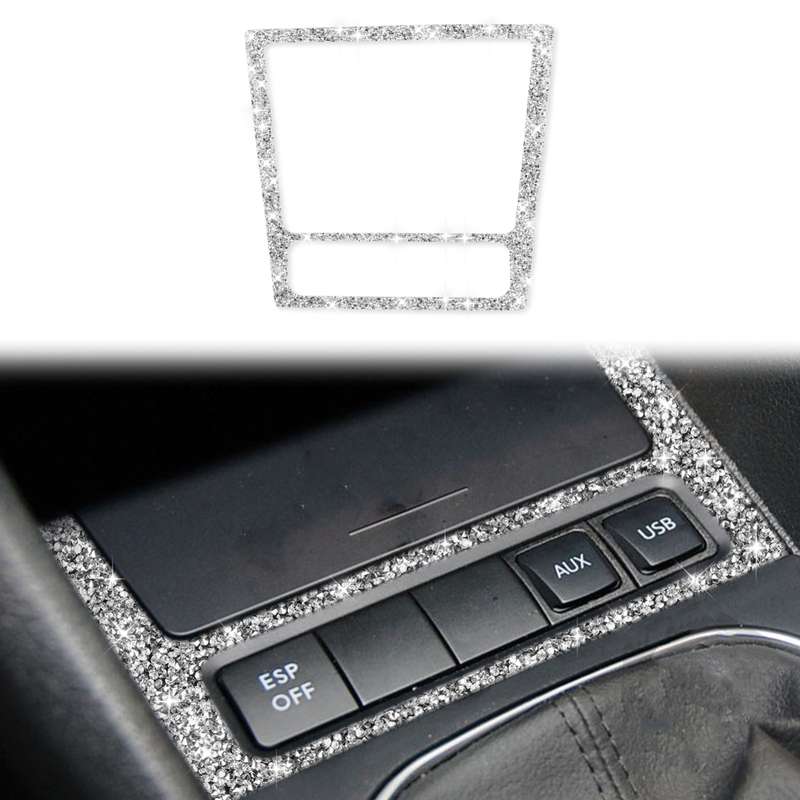 Car Ashtray Frame Diamond Decoration Cover Sticker for Volkswagen Golf 6 2008-2012, Left and Right D