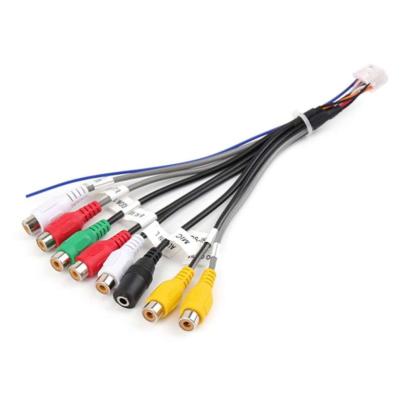Palminfo Android Navigation 20-pin Audio Microphone Cable RCA Bass Amplifier Cable