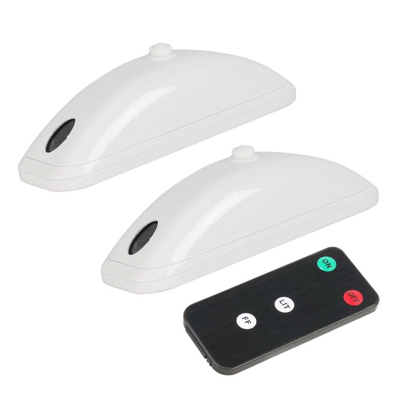 H901 2pcs / Pack Car Remote Pilot Light Warning Light Dual Flash Light (Black)