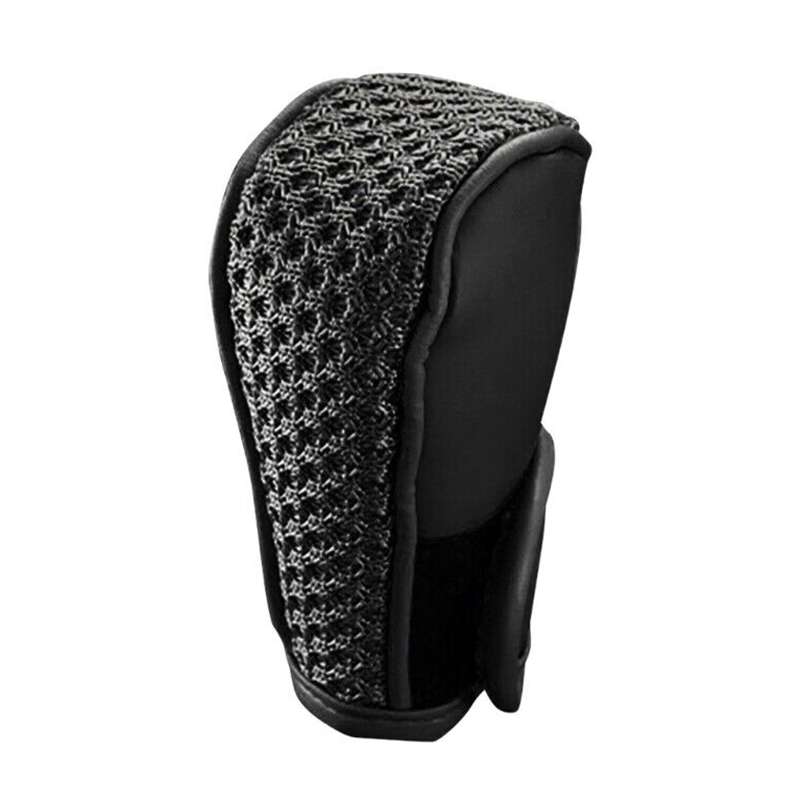 Universal Car PU + Ice Silk Gear Shift Knob Protective Cover (Brown)