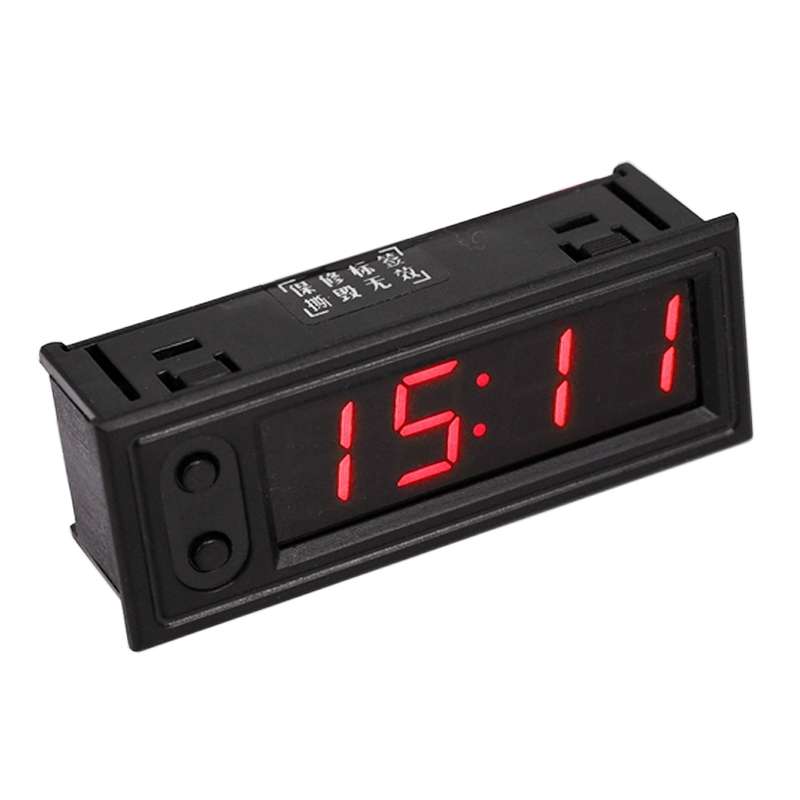 3 in 1 DC5-50V Car High-precision Electronic LED Luminous Clock + Thermometer + Voltmeter (Green)