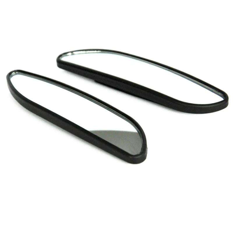3R-060 One Pair Car Auxiliary Side View Mirror Round Blind Spot Wide Angle Mirror (Black)