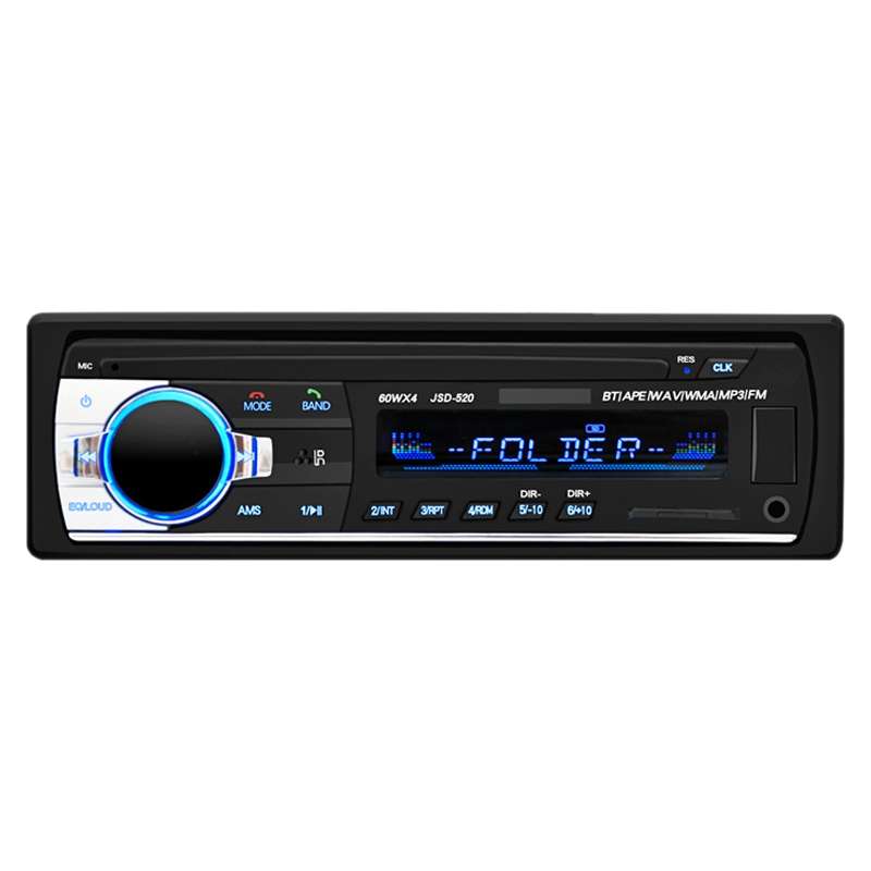 JSD-520 Car Stereo Radio MP3 Audio Player Support Bluetooth Hand-free Calling / FM / USB / SD,