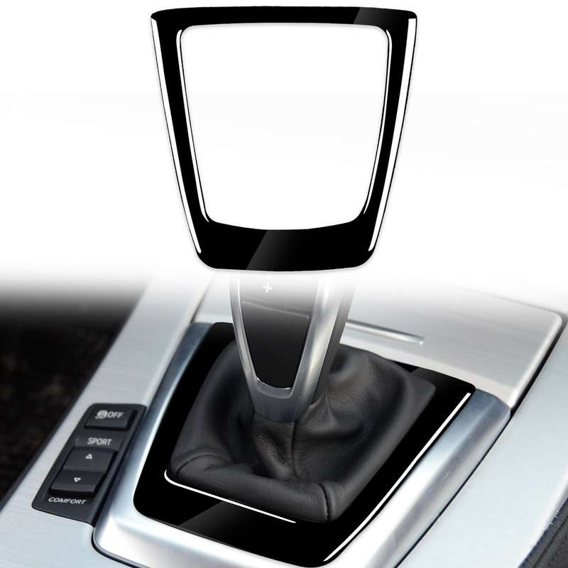 Car Gear Panel Decorative Sticker for BMW Z4 2009-2015, Left and Right Drive Universal(Black)