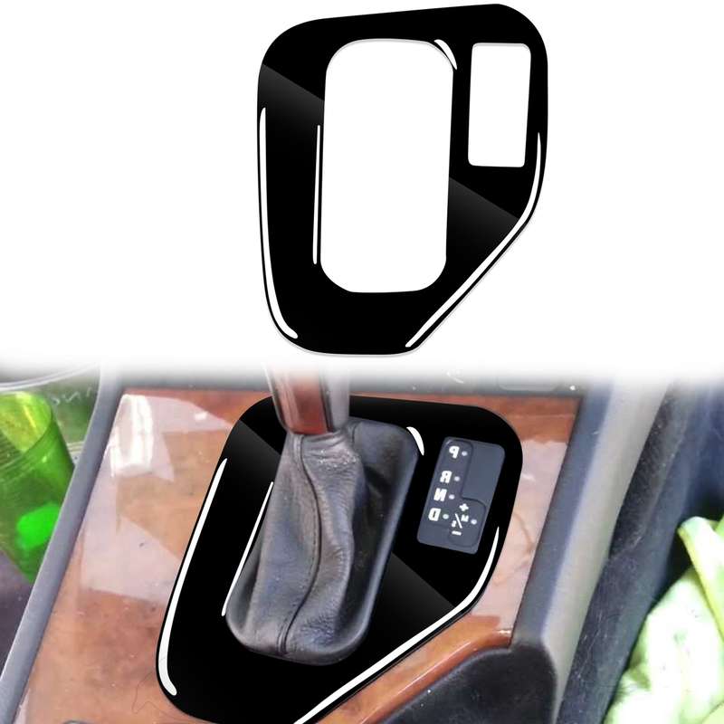 Car Right Drive Gear Panel Decorative Sticker for BMW Series 5 E39 1995-2003(Black)