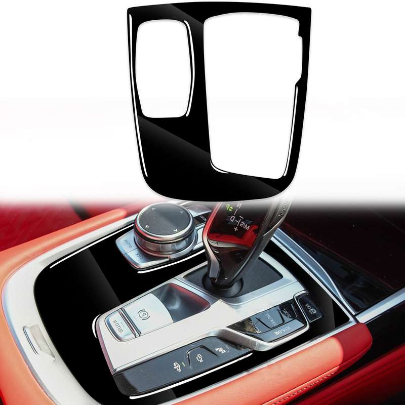 Car Right Drive Gear Panel Decorative Sticker for BMW Series 7 G11 G12 2016-(Black)