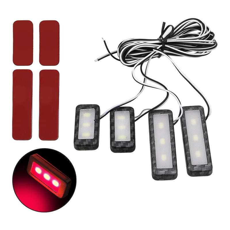 Car 4 in 1 LED Ambient Light Door Decorative Light (Ice Blue Light)