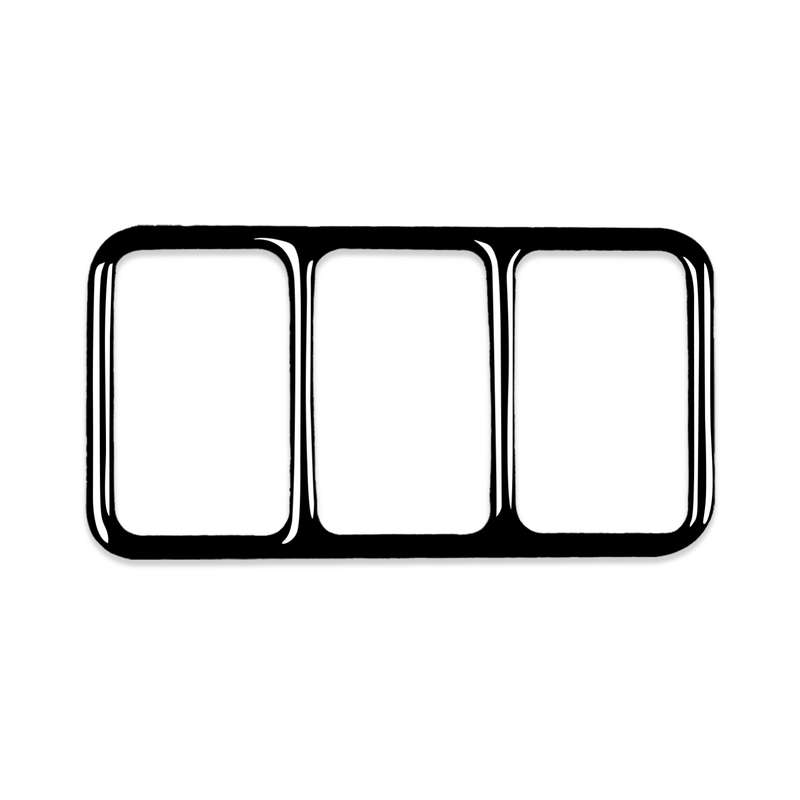 For Nissan 370Z Z34 2009- Car Central Control Heating Button Frame Decorative Sticker, Left and Righ