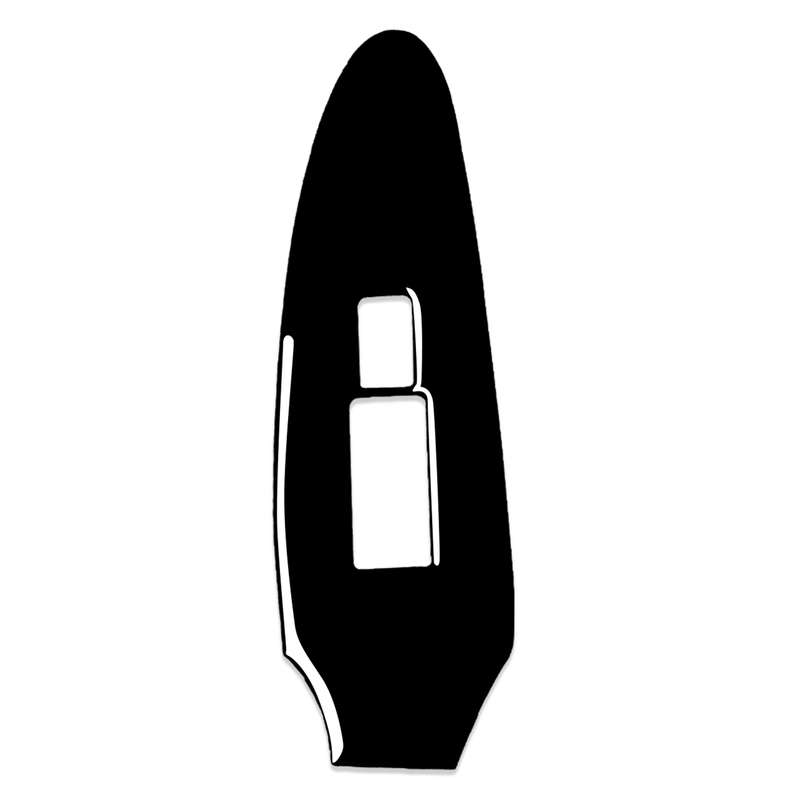 For Nissan 370Z Z34 2009- Car Co-driver Side Door Lift Panel Decorative Sticker, Left Drive (Black)