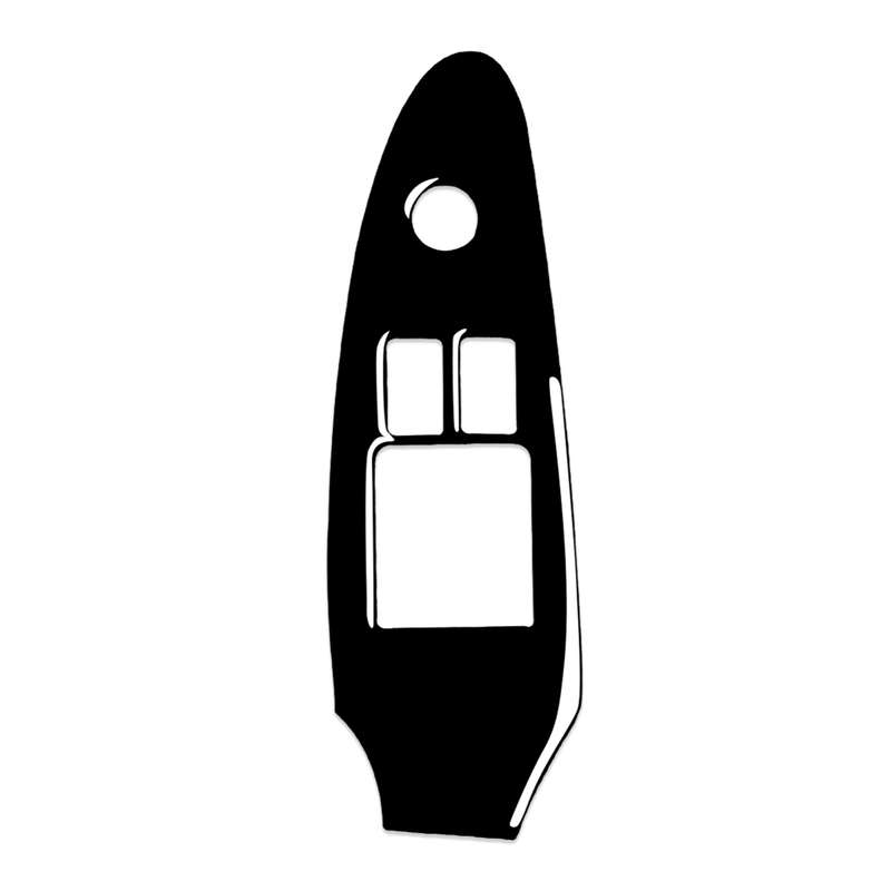 For Nissan 370Z Z34 2009- Car Driver Side Door Lift Panel Decorative Sticker, Right Drive (Black)