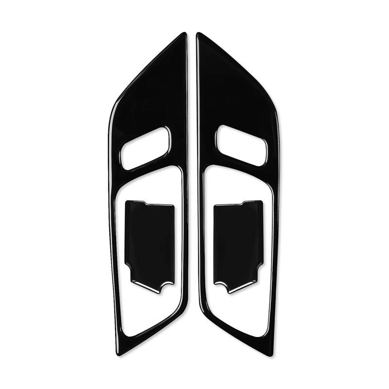 For Ford Mustang 2015-2020 Car Door Panel Decorative Sticker, Left and Right Drive Universal (Black)