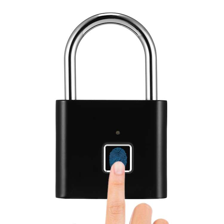 Stainless Steel Automatic Intelligent Fingerprint Padlock Electronic Lock, 10 Fingerprint Edition(Si