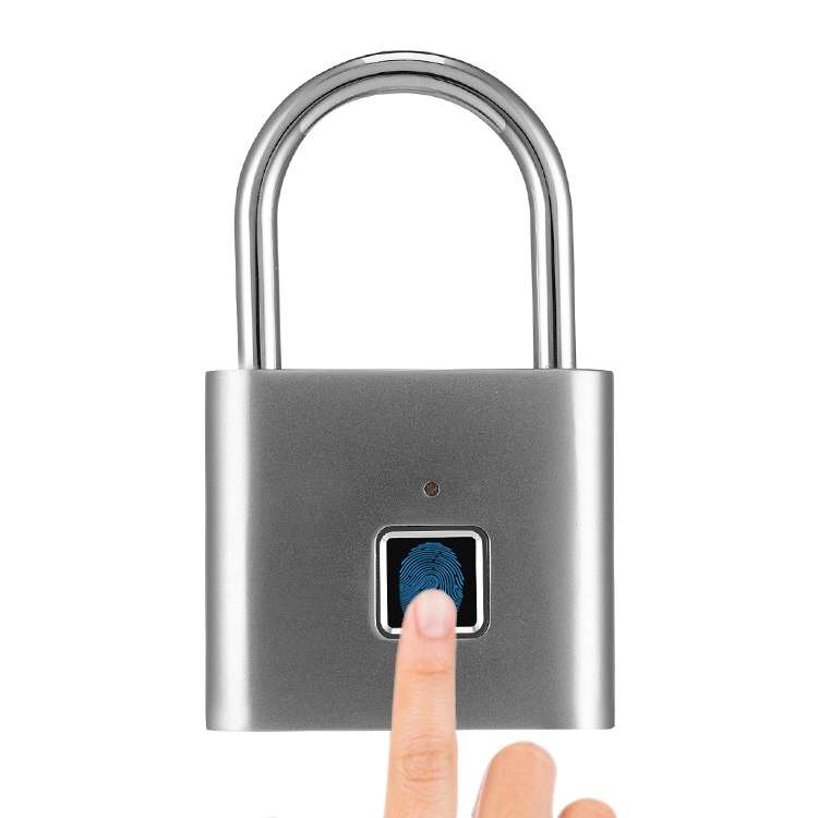 Stainless Steel Automatic Intelligent Fingerprint Padlock Electronic Lock, 10 Fingerprint Edition(Si