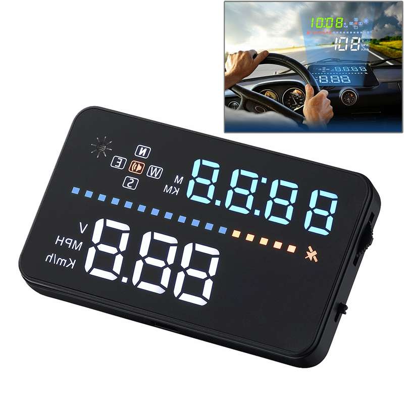A3 3.5 inch Car GPS HUD / OBD Vehicle-mounted Gator Automotive Head Up Display Security System with