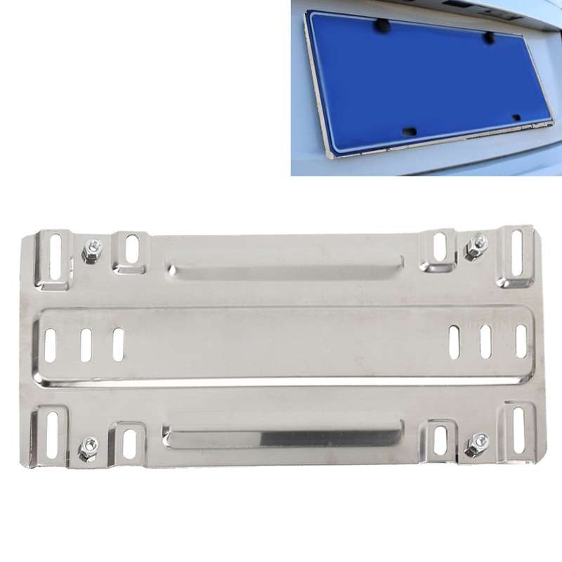 Stainless Steel License Plate Bracket Vehicle License Plate Bracket Bottom Plate Automobile License