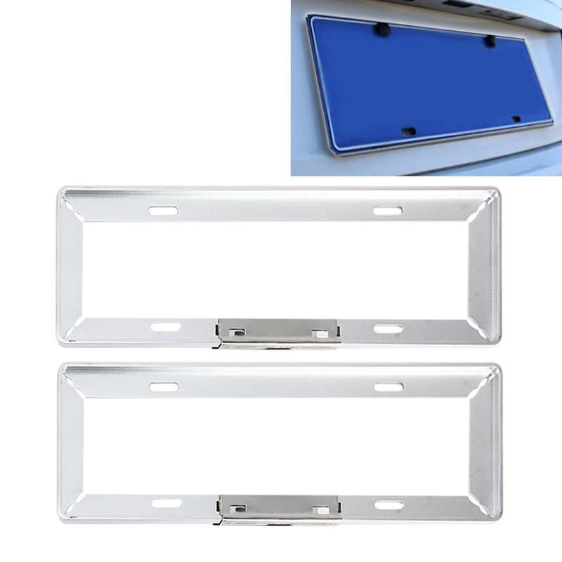 2 PCS Simple and Beautiful Car License Plate Frame Holder Universal License Plate Holder Car Accesso
