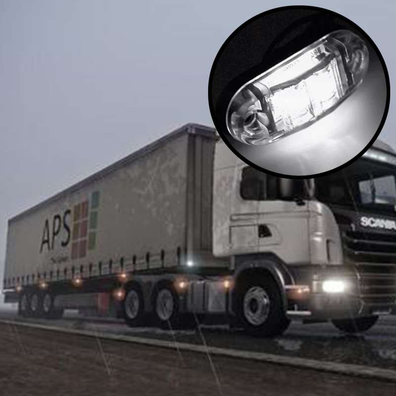 10 PCS DC 10-30V Car Truck Trailer Piranha 3-LED Side Marker Indicator Lights Bulb Lamp, Light Color