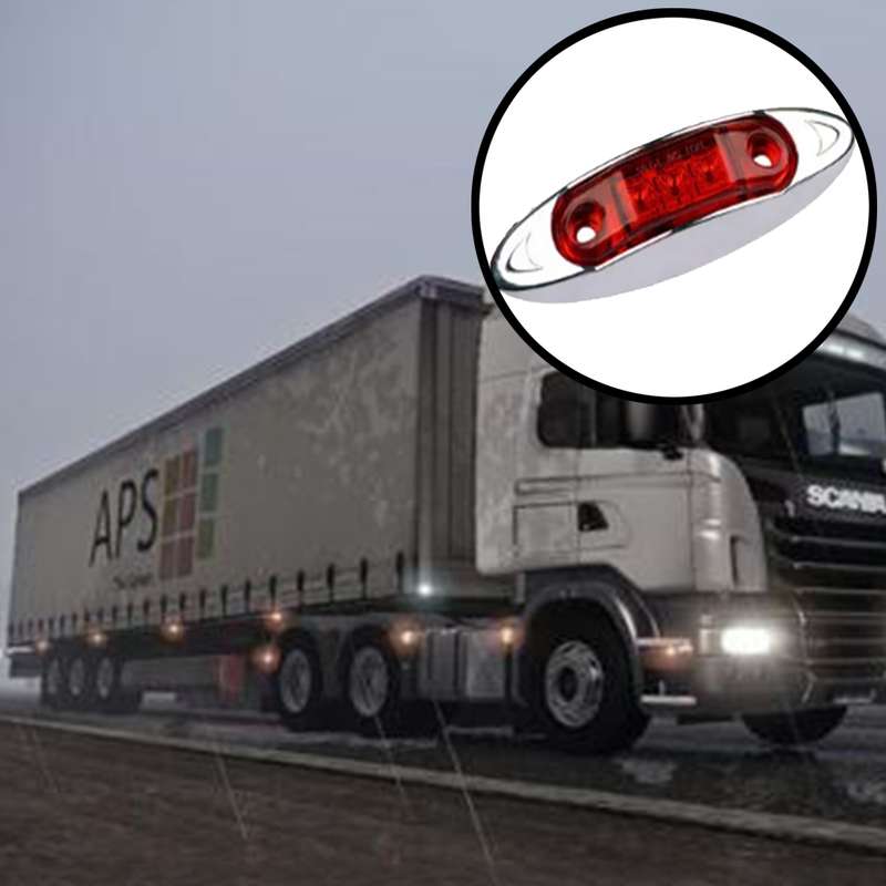 10 PCS DC 10-30V Car Truck Trailer Piranha 3-LED Side Marker Indicator Lights Bulb Lamp, Light Color