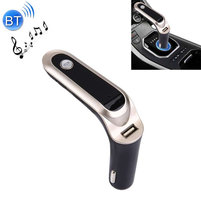 CARS7 Bluetooth Car Charger with Digital Display for Mobile Phone(Black)