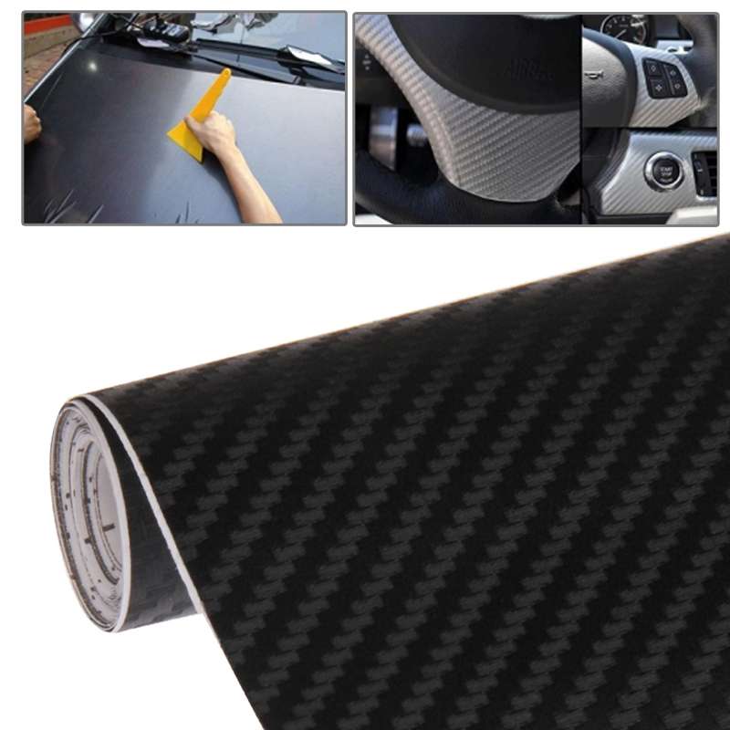 Car Decorative 3D Carbon Fiber PVC Sticker, Size: 152cm x 50cm(Green)