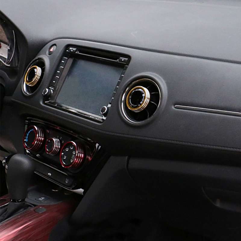 3 PCS Car Aluminum Air Conditioner Knob Case For Honda(Gold)