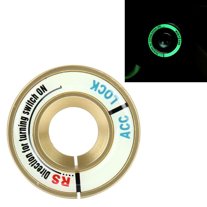 Car Aluminum Igniter Night Luminous Decoration Ring For Audi And Volkswagen(Black)