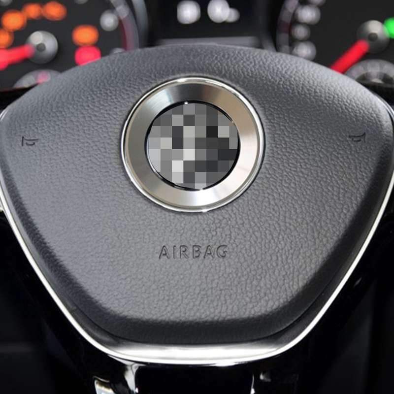 Car Aluminum Steering Wheel Decoration Ring For Volkswagen(Gold)