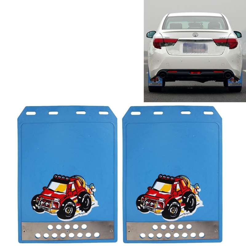 2 PCS WS-003 Premium Heavy Duty Molded Splash Mud Flaps Auto Front and Rear Guards, Small Size, Rand