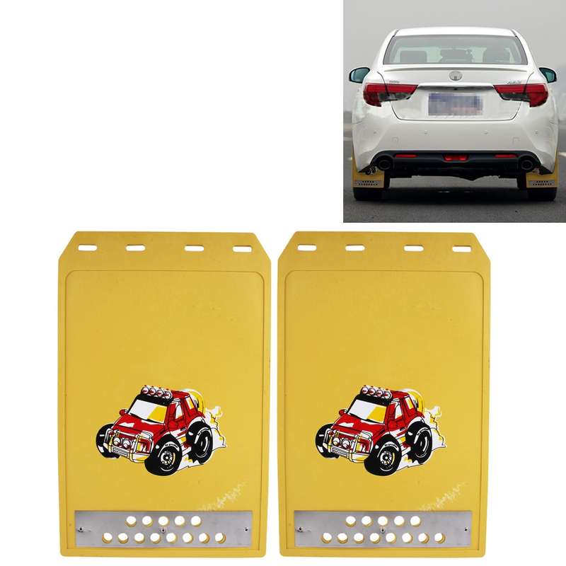 2 PCS WS-003 Premium Heavy Duty Molded Splash Mud Flaps Auto Front and Rear Guards, Small Size, Rand