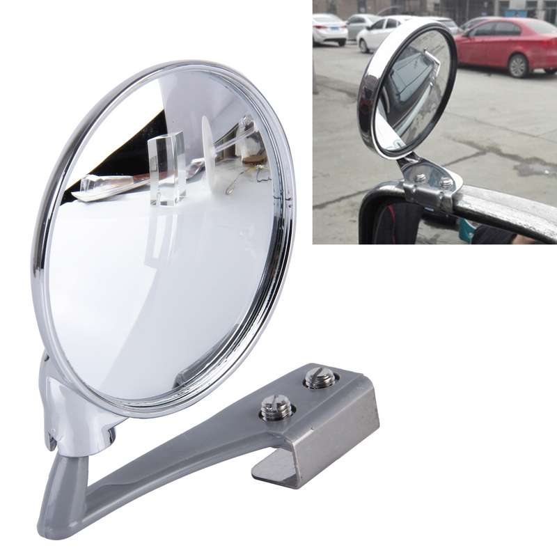 Vehicle Front Blind Area Wide-angle Adjustable Right Side Observation Mirror(Black)