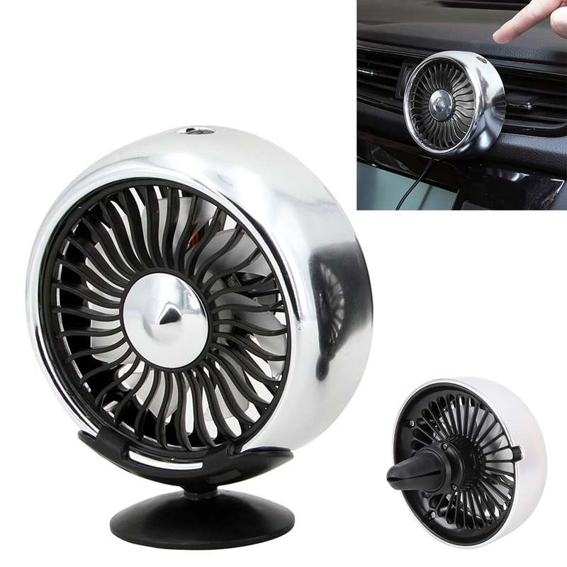 Multi-function Portable Car Air Outlet Sucker Electric Cooling Fan(Black)