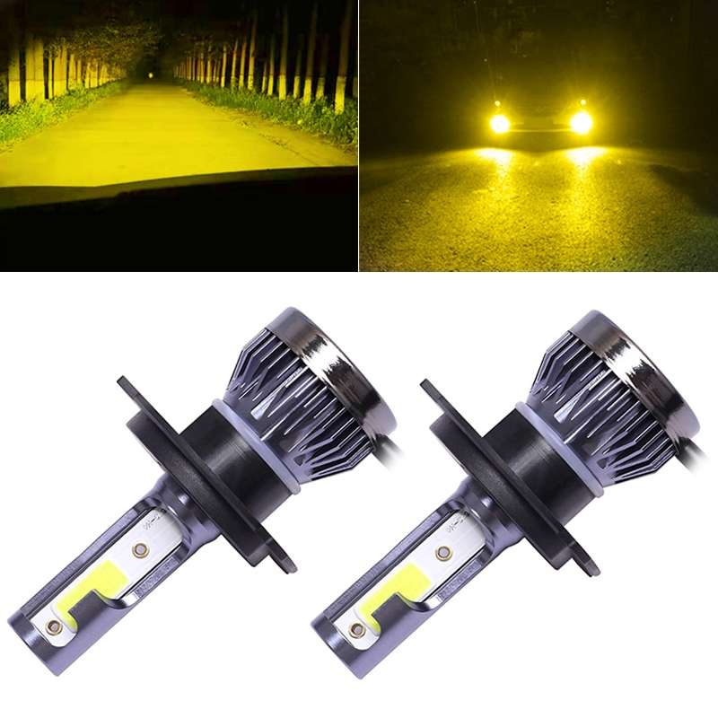 2 PCS H4 DC9-36V / 36W / 8000K / 6000LM IP68 Car / Motorcycle Mini COB LED Headlight Lamps / Fog Lig