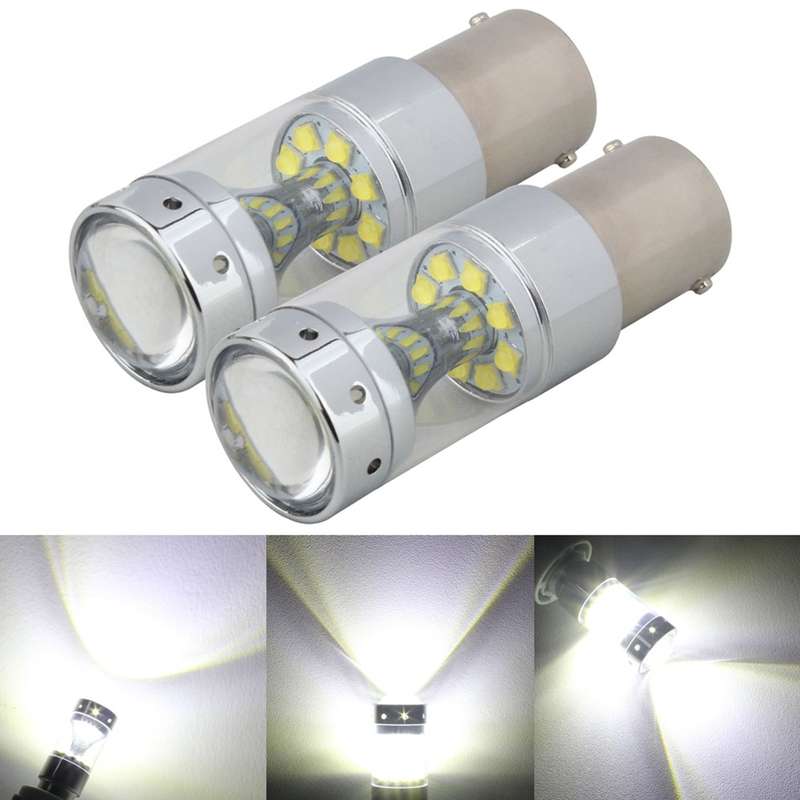 2 PCS 1157/BAY15D 60W Car Auto Brake Light with 12 XB-D Lamps, DC 12V(White Light)