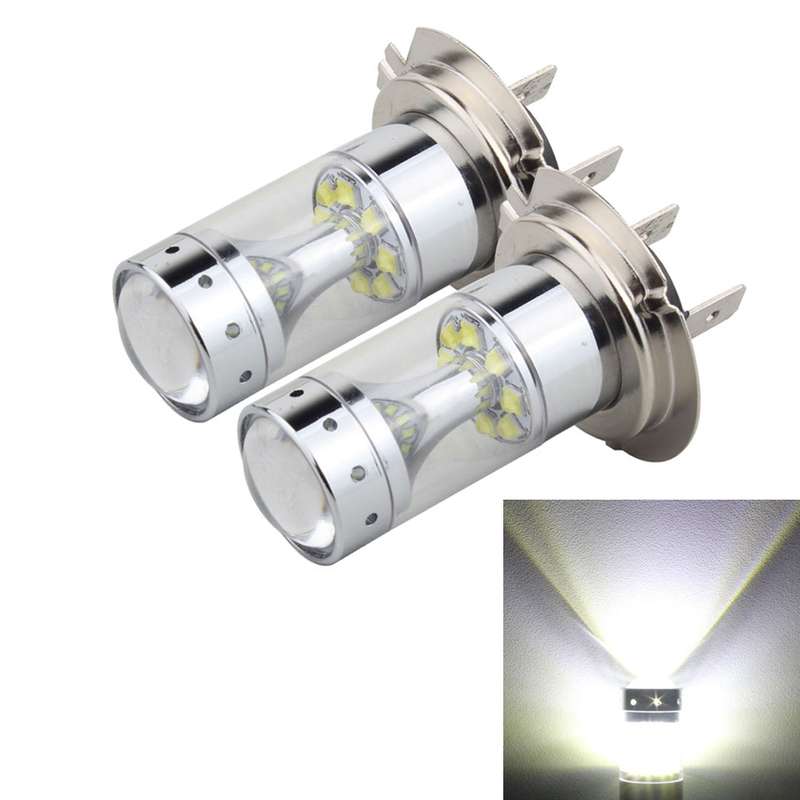 2 PCS H7 60W 1200 LM 6000K Car Fog Lights with 12 XB-D LED Lamps, DC 12V (White Light)