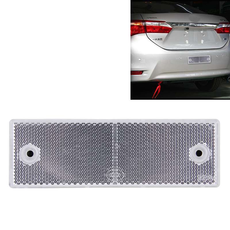 10 PCS Car Rear Bumper Warning Plastic Reflector and Sign(Red)
