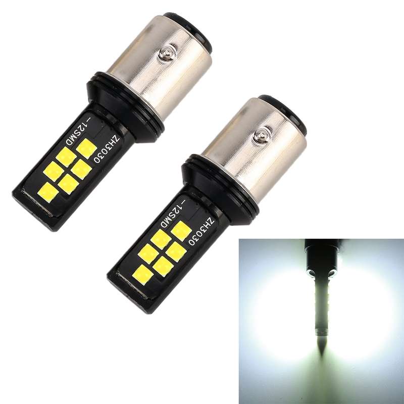2 PCS 1157 DC9-16V / 3.5W Car Auto Brake Lights 12LEDs SMD-ZH3030 Lamps, with Constant Current(Red L