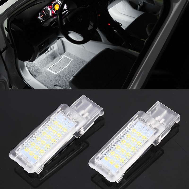 2 PCS DC12V / 1.5W / 6000K / 100LM Car Foot Nest Lights Footwell Lamp Seat Lamp 18LEDs SMD-3528 Lamp