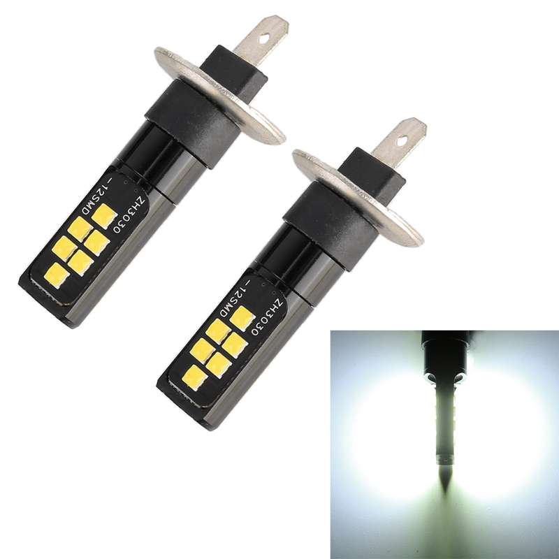 2 PCS H1 DC9-16V / 3.5W / 6000K / 320LM Car Auto Fog Light 12LEDs SMD-ZH3030 Lamps, with Constant Cu