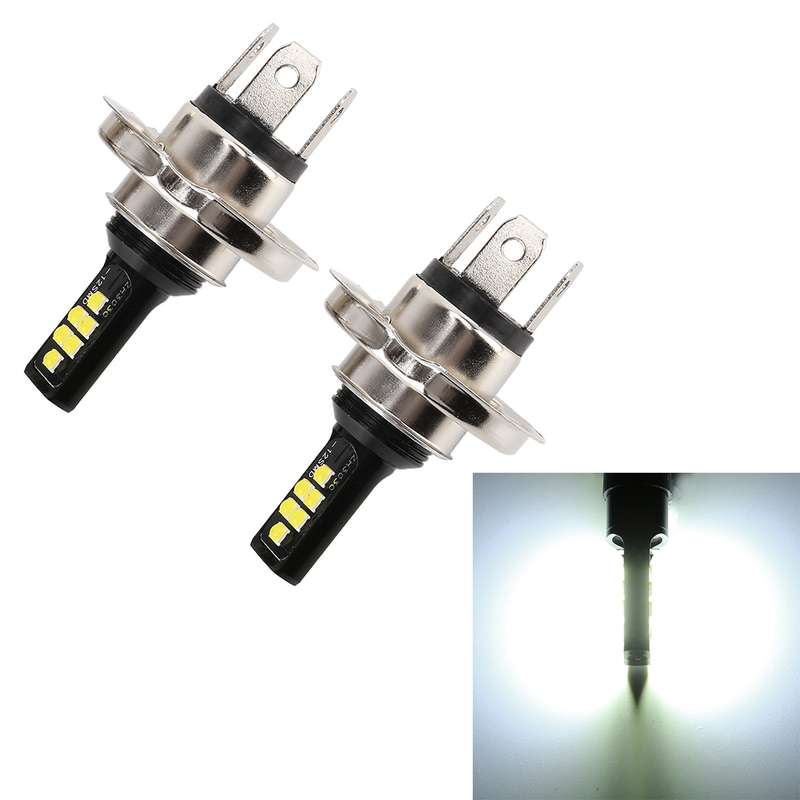 2 PCS H4 DC9-16V / 3.5W(H) 1.1W(L) / 6000K / 320LM Car Auto Fog Light 12LEDs SMD-ZH3030 Lamps, with