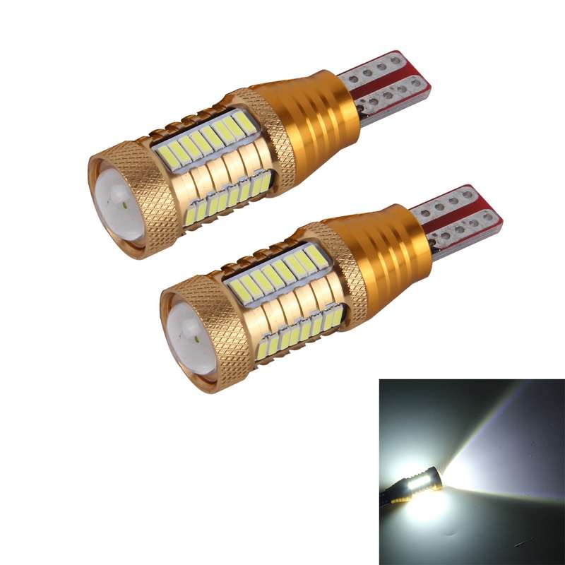 2 PCS T15-4014-32SMD + 1 5W 650LM White Light LED Decode Car Clearance Lights Lamp, DC12VGold