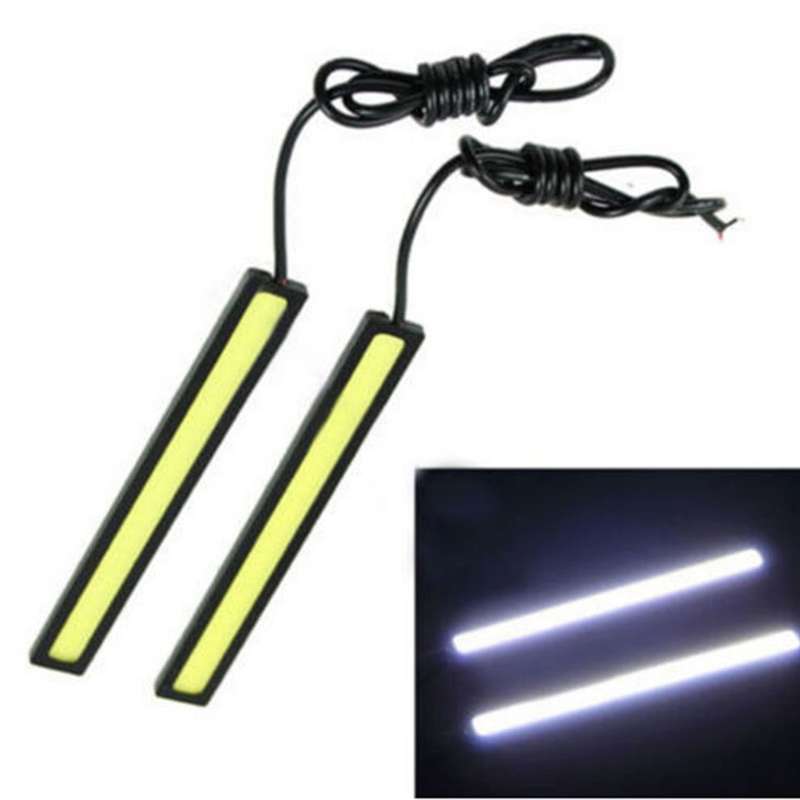 2 PCS 6W 400 LM 6000K DRL COB White Light Bar Car Light Source Waterproof Daytime Running Lights, DC