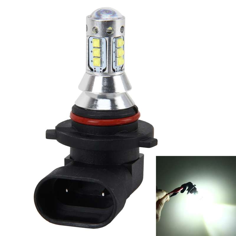 9006 50W 500 LM 6000K Car Fog Light with 16 Lamps, DC 12V-24V(White Light)