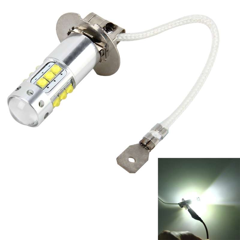 H3 50W 500 LM 6000K Car Fog Light with 16 Lamps, DC 12V-24V(White Light)